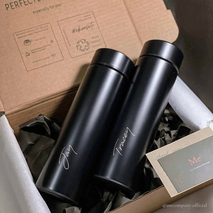 Personalized 17oz LED Vacuum Stainless Steel Thermal Flask (Twin Set)