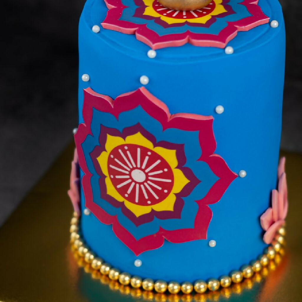 Diwali Rangoli Theme Cake 4 inch (3)