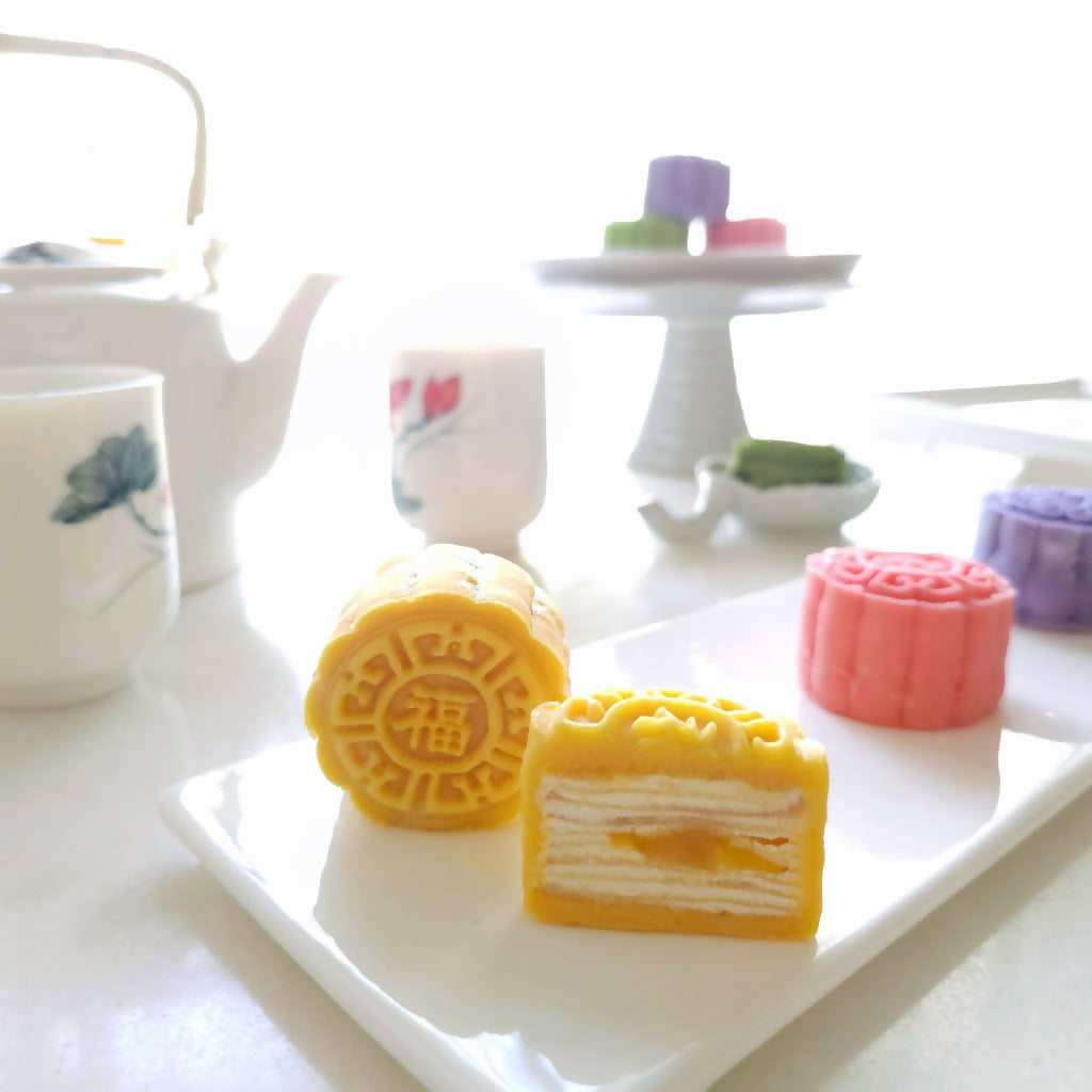 Snowskin Mooncake Mille Crepe Filling 4 pcs Set