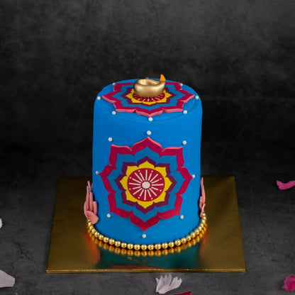 Diwali Rangoli Theme Cake 4 inch (2)