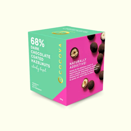 Cheeky Hazel 68% Dark Chocolate Coated Hazelnuts