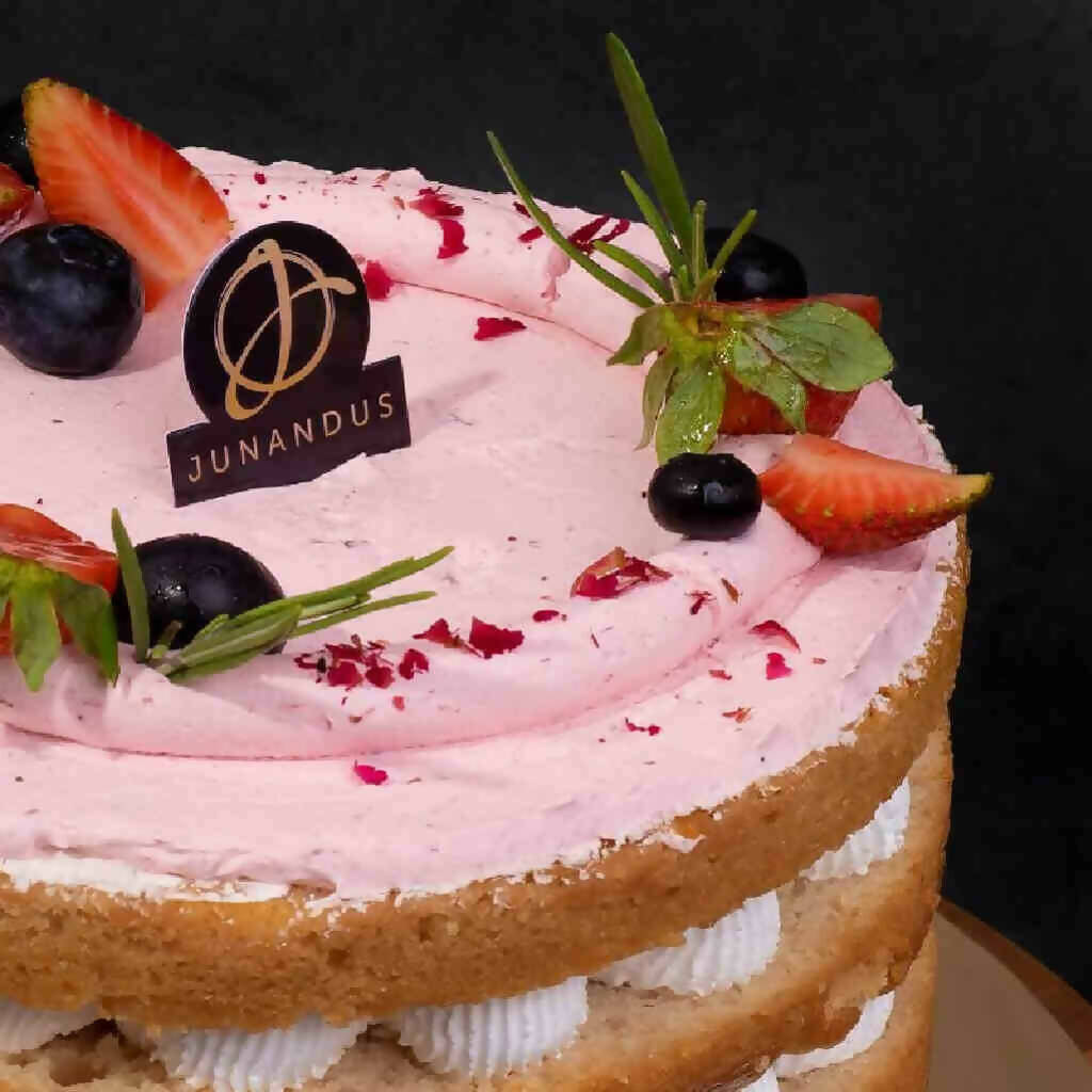 Strawberry Victoria Vegan Naked Cake