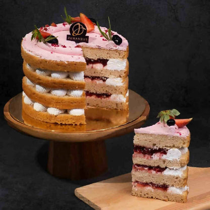 Strawberry Victoria Vegan Naked Cake