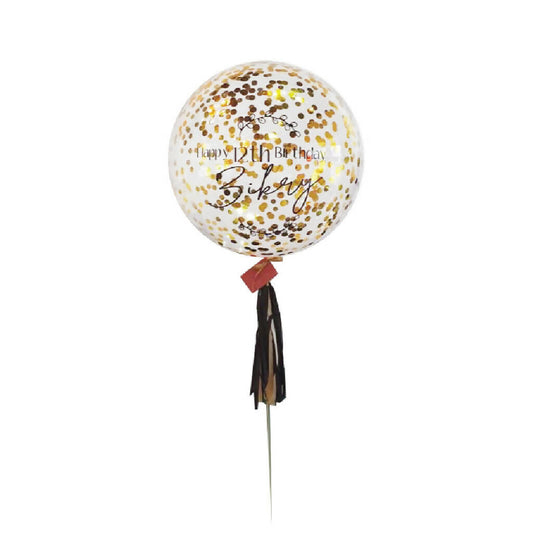 Louise Confetty 24" Bubble Balloon Filled With Helium Gas