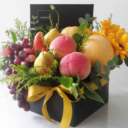 Happy Bowz-My Indulgence Flower & Fruit Basket