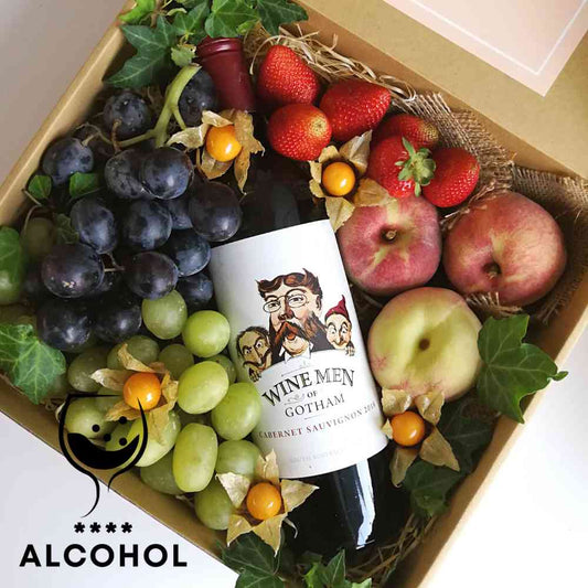 Happy Bowz-Wine Men of Gotham Fruit Gift Box