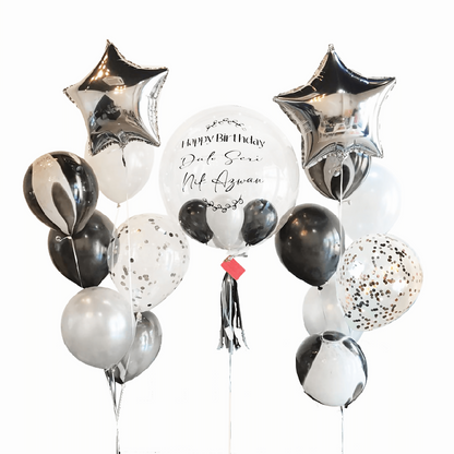 Double Maison Bubble Balloon Bunch