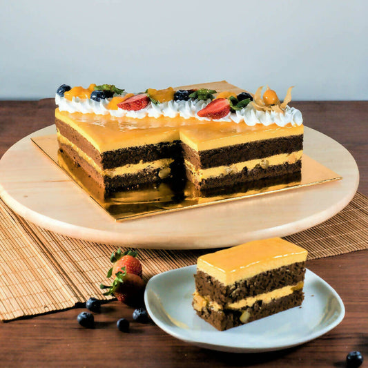 Chocolate Mango Mousse Cake