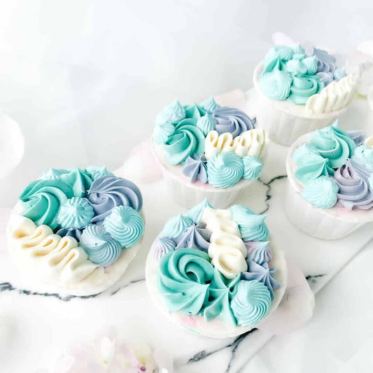 Buttercream Designer Cupcakes - Seafoam Blue