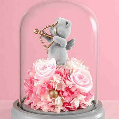 Cupid Bear - Preserved Flower Jar
