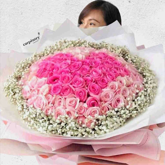 Forever Love Pink - 99 Stalks Rose Bouquet