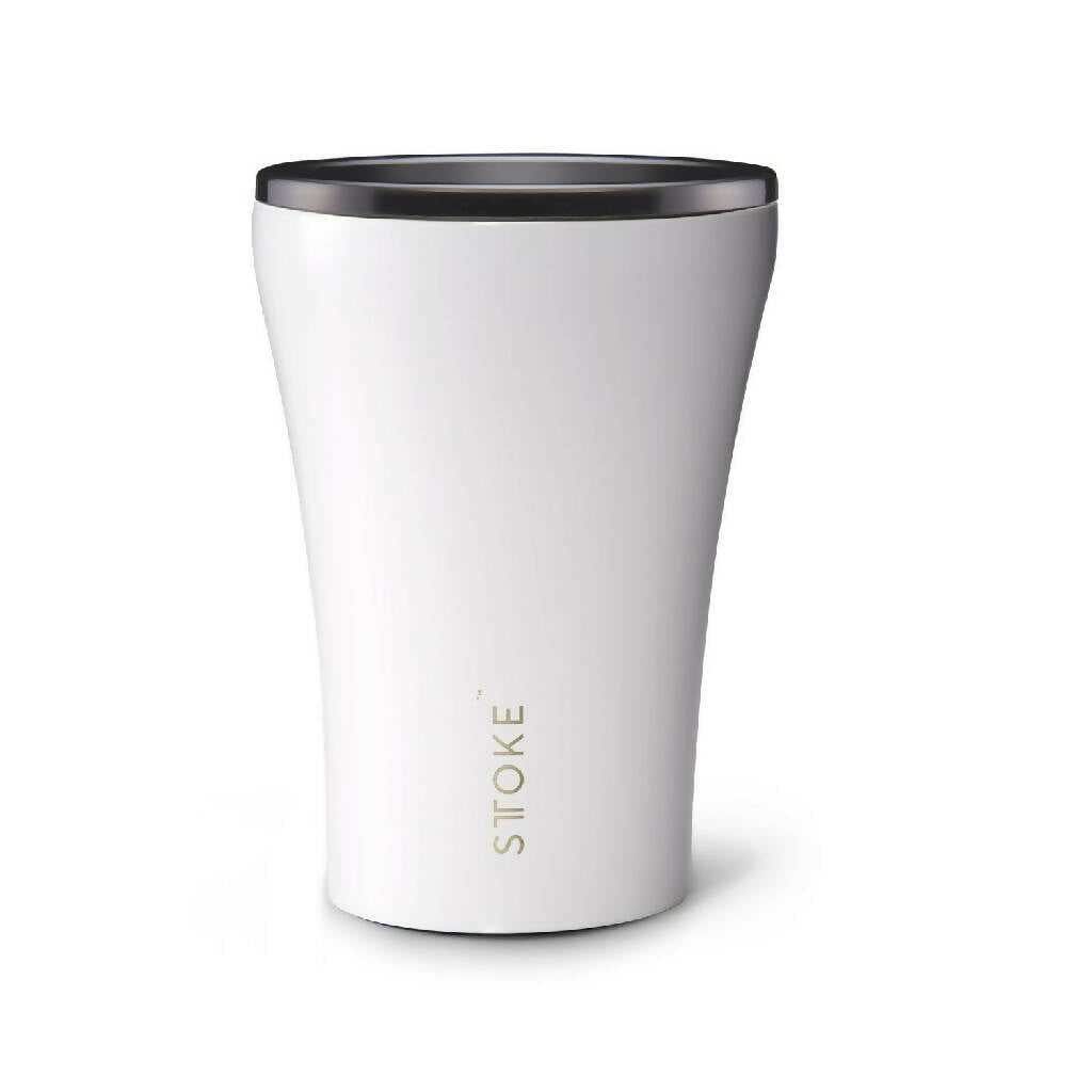 STTOKE CERAMIC REUSABLE CUP ANGEL WHITE 16oz