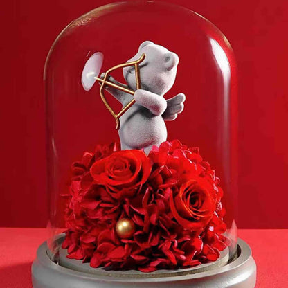 Cupid Bear - Preserved Flower Jar