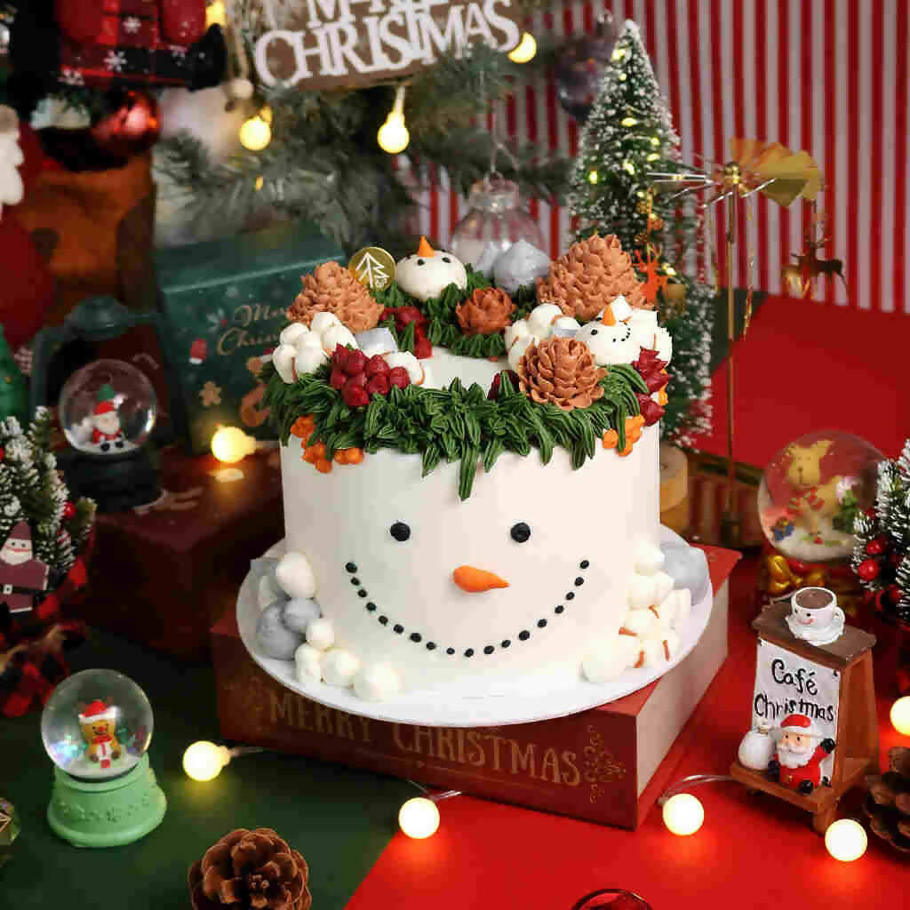 Snowman Christmas Cake