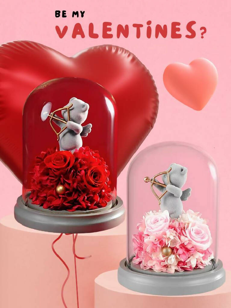 Cupid Bear - Preserved Flower Jar