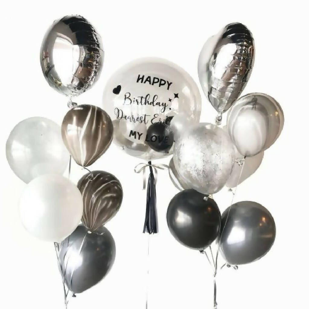 Double Maison Bubble Balloon Bunch