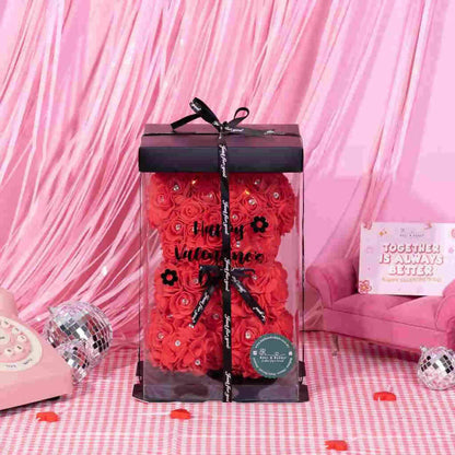 [Limited Edition] Teddy Bear Rose Red (100 Diamond)