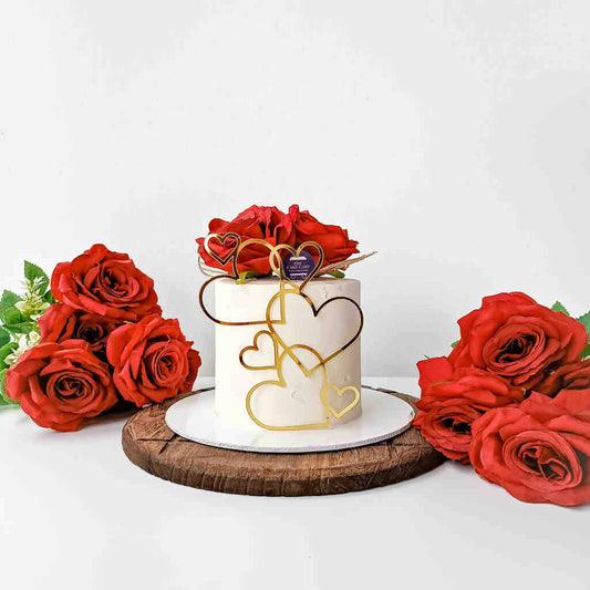 Hearts & Roses Cake