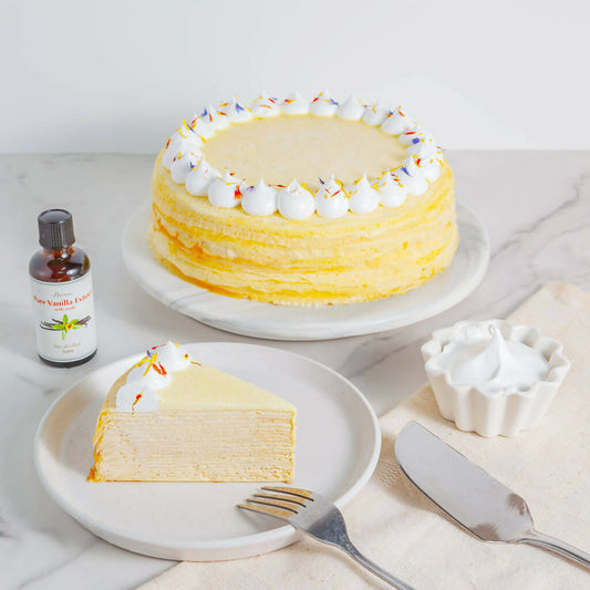 Vanilla Mille Crepe Cake 8 inch