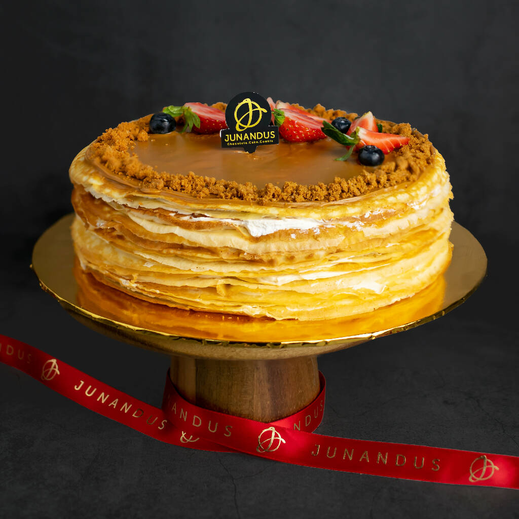 Lotus Caramalized Cookies Crepe Cake