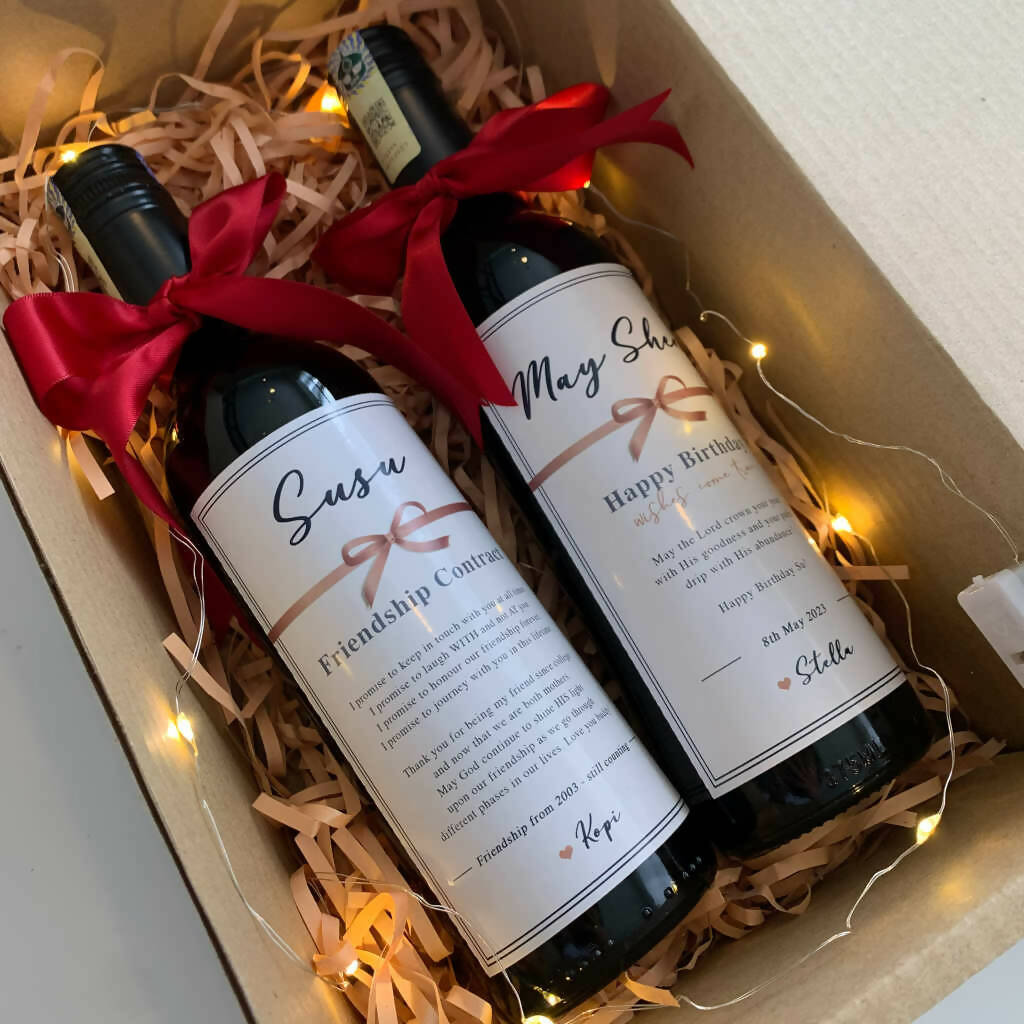 Le Wine - Customised Couple Mini Red Wine