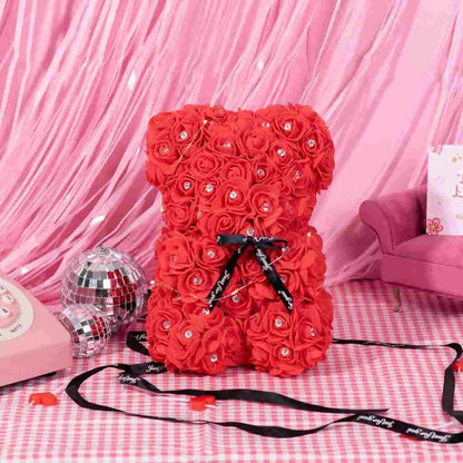 [Limited Edition] Teddy Bear Rose Red (100 Diamond)