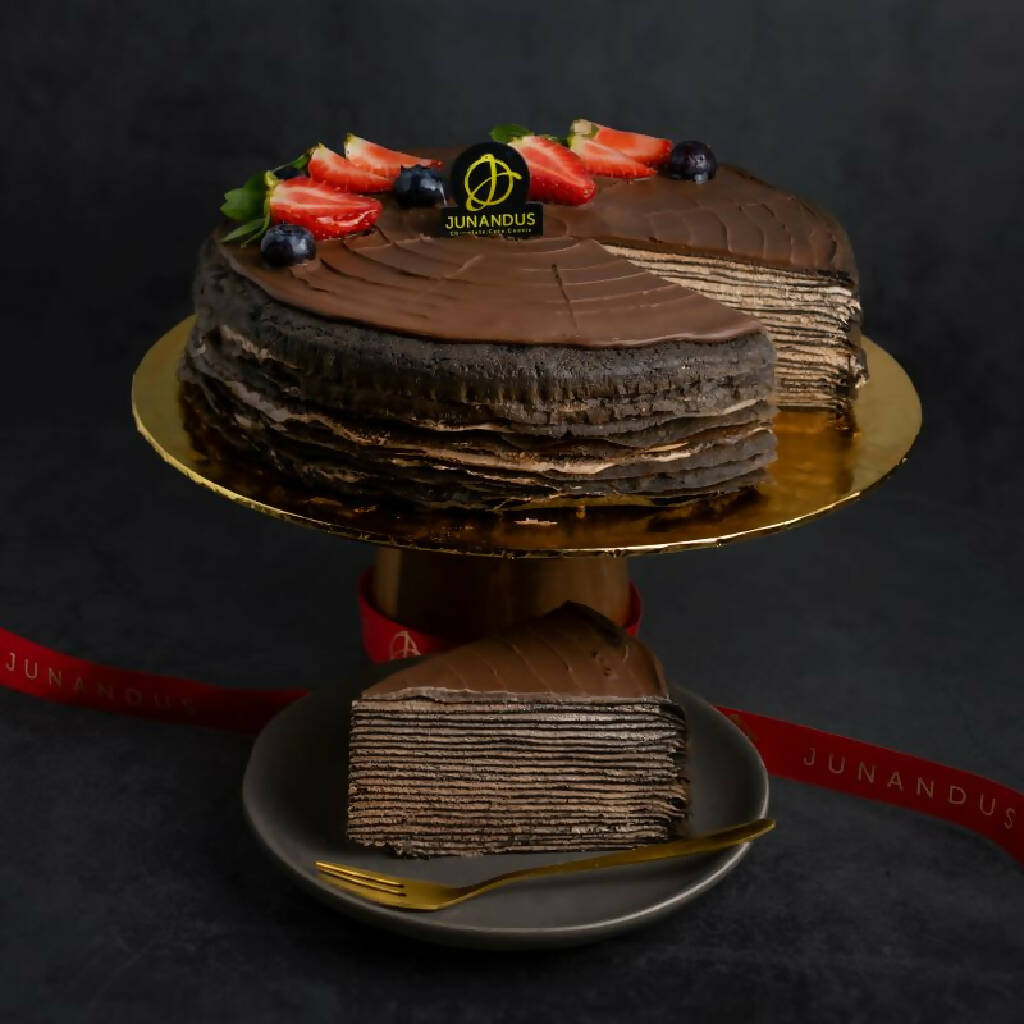 Triple Chocolate Crepe Cake