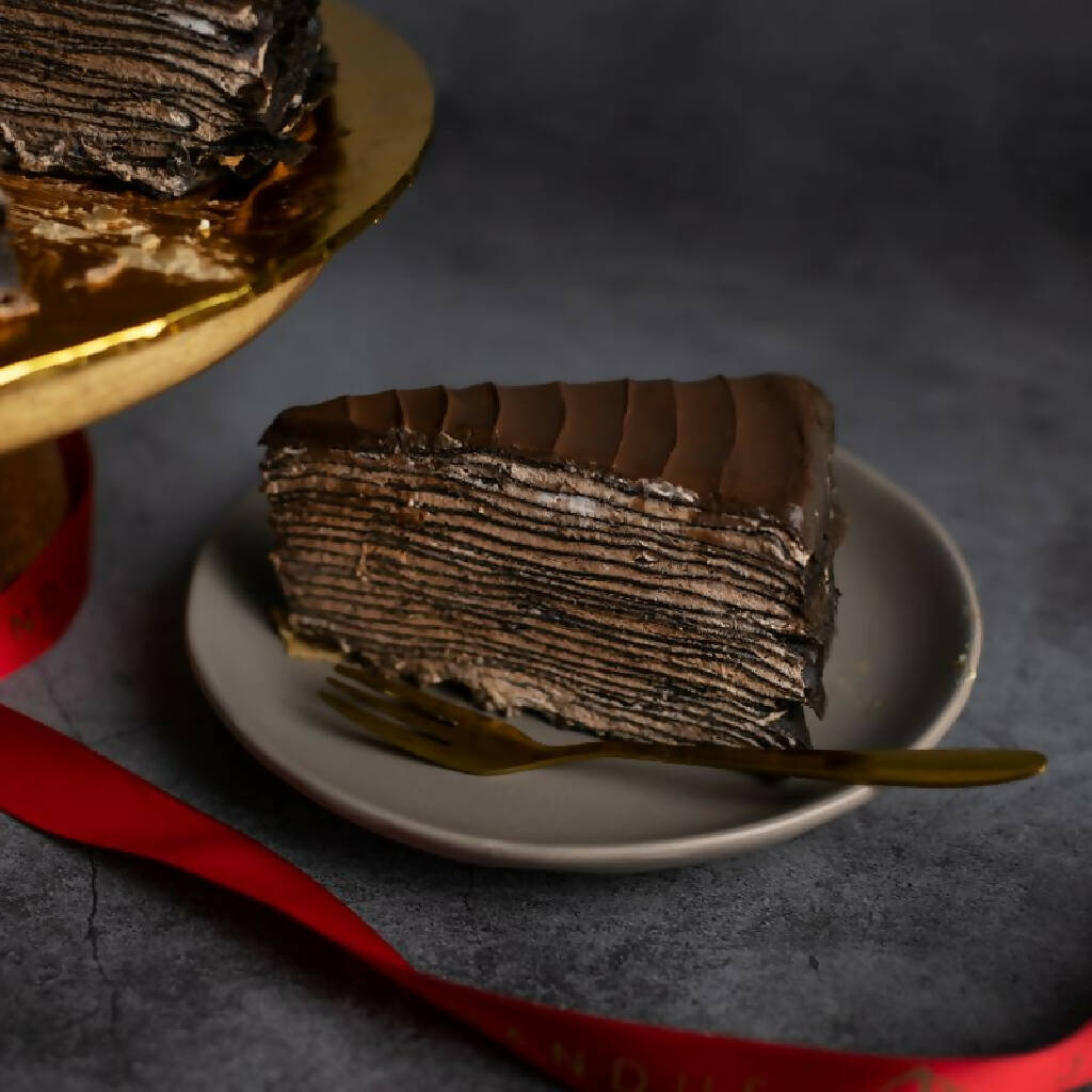 Triple Chocolate Crepe Cake