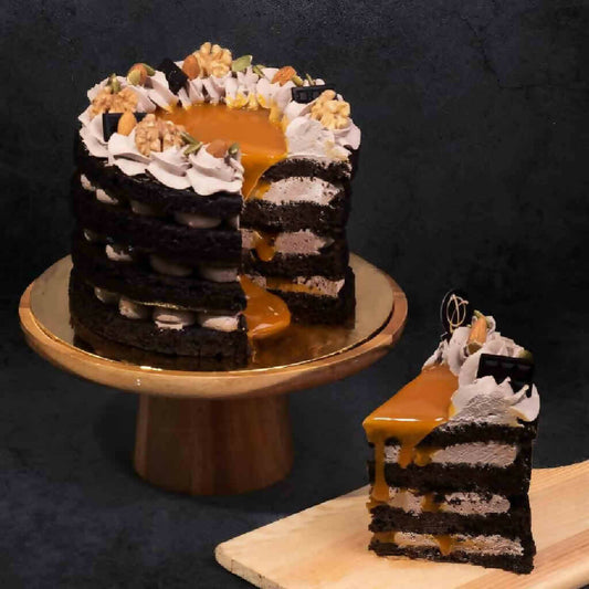 Salted Caramel Vegan Naked Cake